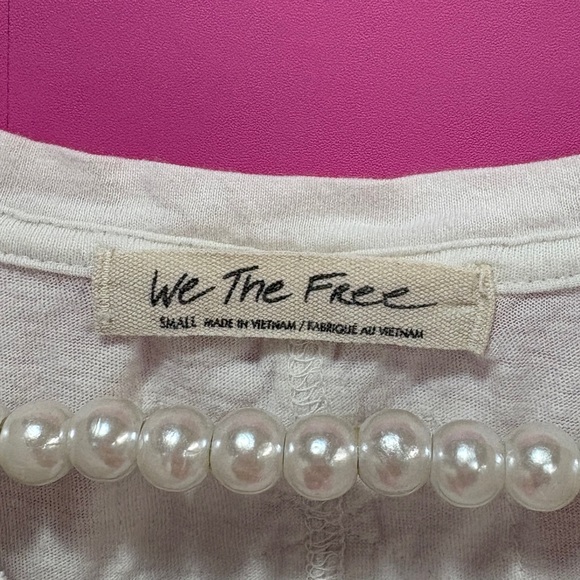 Free People We The Free White Oversized Tee - Picture 2 of 3